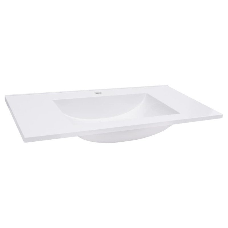 vidaXL Vstavané umývadlo 800x460x130 mm, SMC, biele