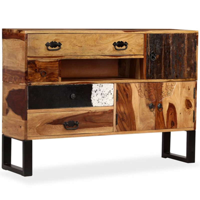 vidaXL Komoda, masívne sheeshamové drevo, 115x30x80 cm