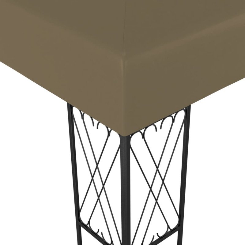 vidaXL Altánok 3x4 m, sivohnedý, látka