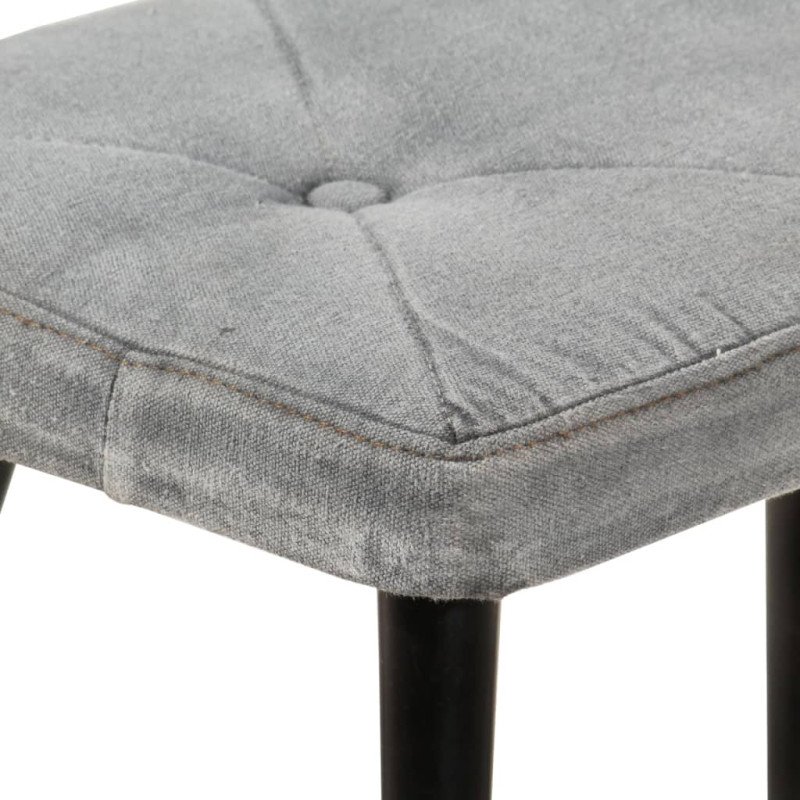 vidaXL Kreslo wingback s podnožkou sivé vintage plátno