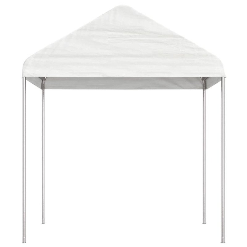 vidaXL Altánok so strechou, biely 6,69x2,28x2,69 m, polyetylén