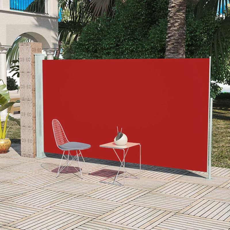 Bočná markíza na terasu/balkón 180x300 cm, červená 