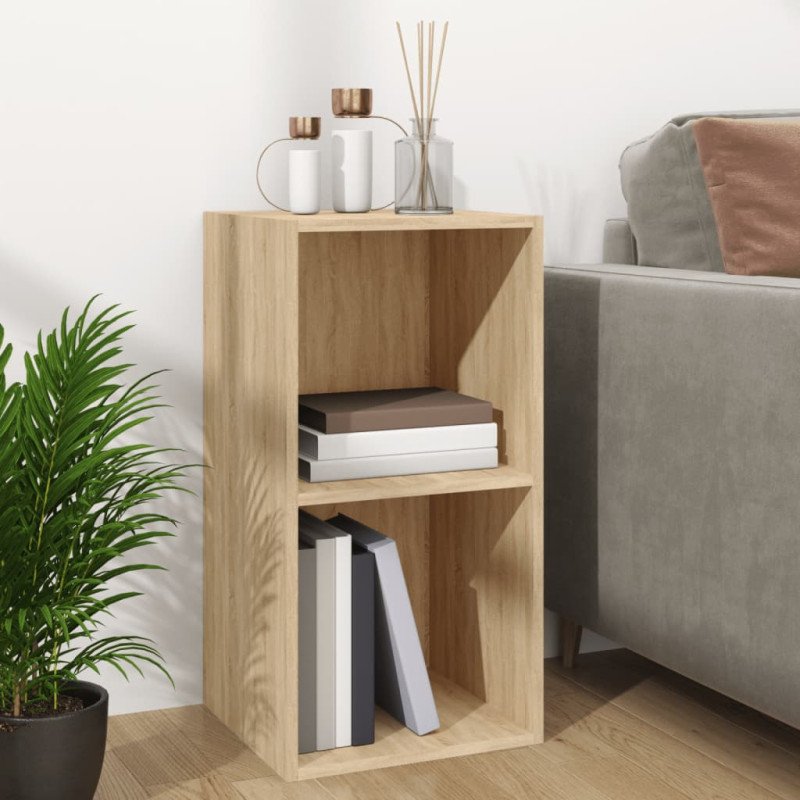 vidaXL Úložný box na vinyly, dub sonoma 71x34x36 cm, kompozitné drevo