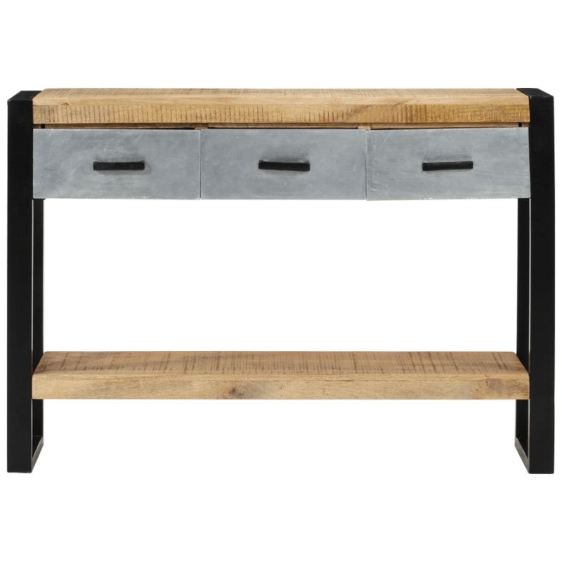 vidaXL Konzolový stolík 110x30x76 cm masívne hrubé mangovníkové drevo