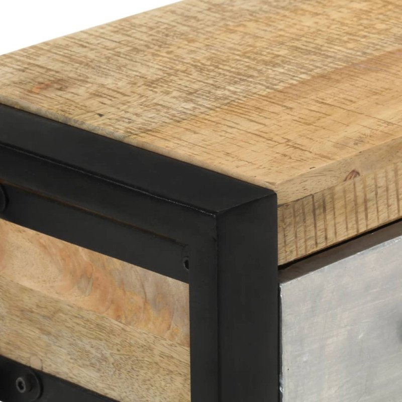 vidaXL Konzolový stolík 110x30x76 cm masívne hrubé mangovníkové drevo