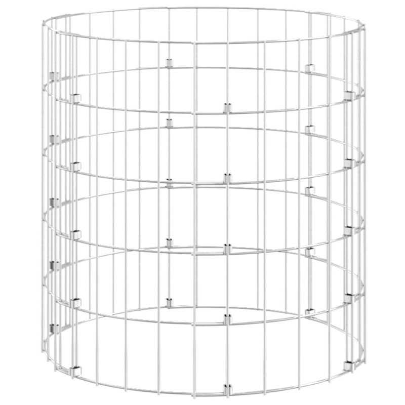 vidaXL Záhradný kompostér Ø50x50 cm pozinkovaná oceľ