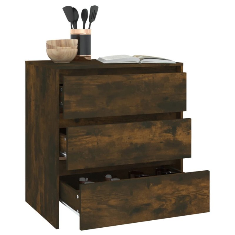 vidaXL Komoda dymový dub 70x41x75 cm drevotrieska