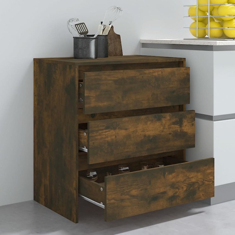 vidaXL Komoda dymový dub 70x41x75 cm drevotrieska