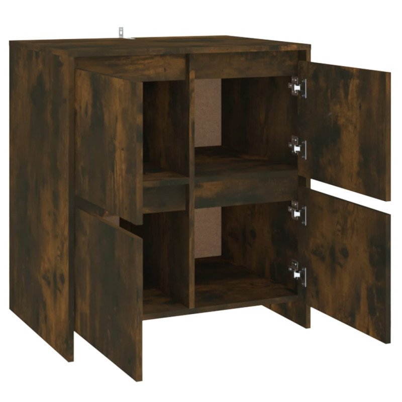 vidaXL Komody 2 ks údený sonoma 70x41x75 cm drevotrieska