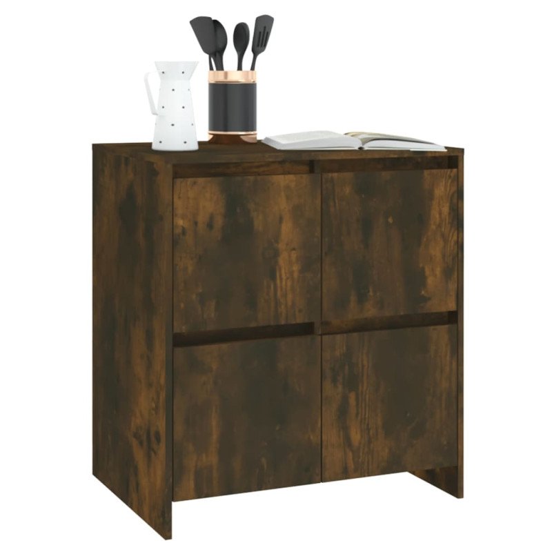 vidaXL Komody 2 ks údený sonoma 70x41x75 cm drevotrieska