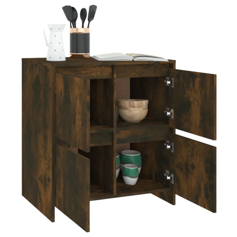 vidaXL Komody 2 ks údený sonoma 70x41x75 cm drevotrieska