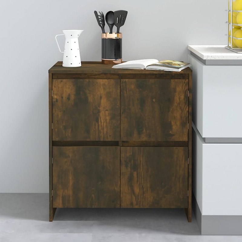 vidaXL Komody 2 ks údený sonoma 70x41x75 cm drevotrieska