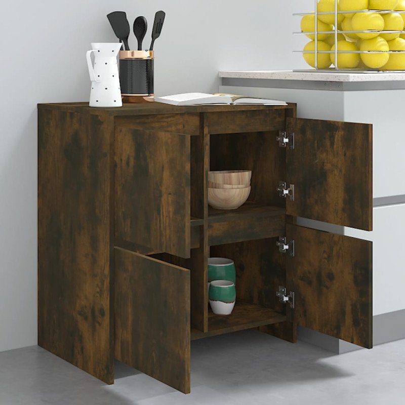 vidaXL Komody 2 ks údený sonoma 70x41x75 cm drevotrieska