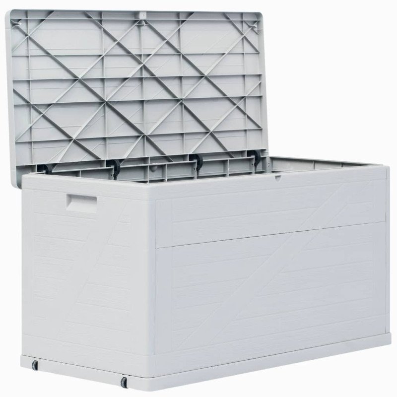 vidaXL Záhradný úložný box bledosivý 420 l 