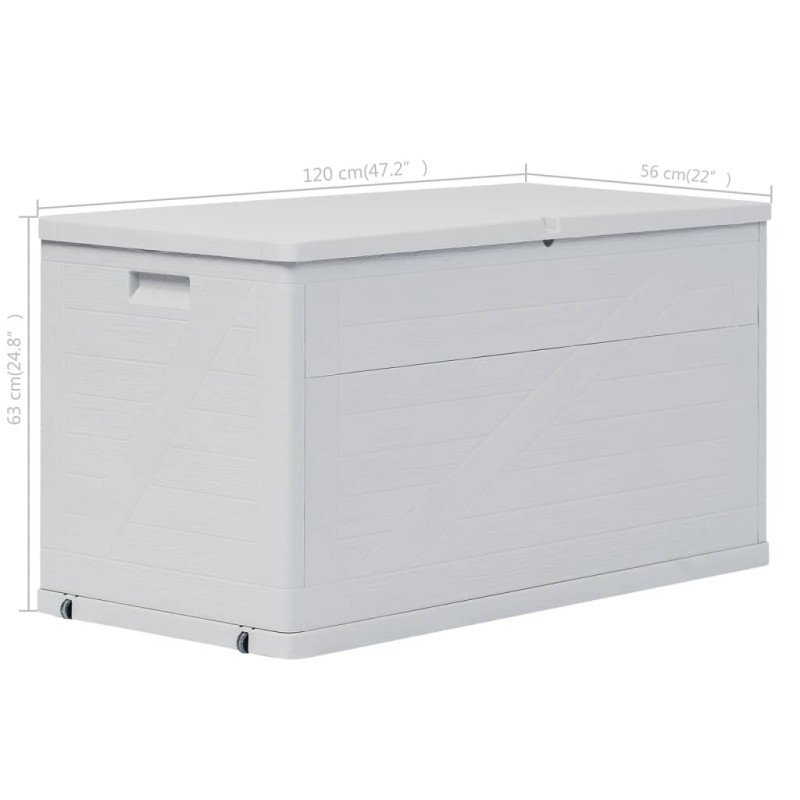 vidaXL Záhradný úložný box bledosivý 420 l 