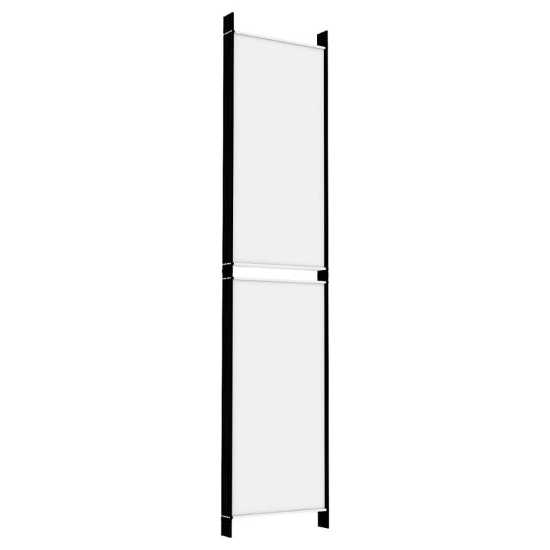 vidaXL 6-panelový paraván biely 300x220 cm látkový