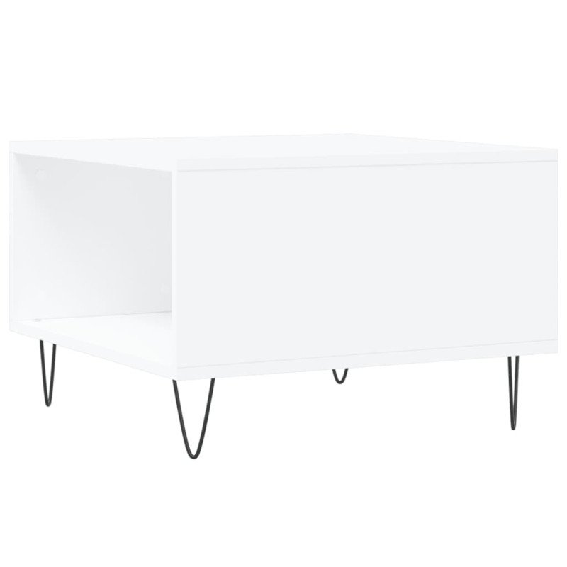 vidaXL Konferenčný stolík biely 55x55x36,5 cm spracované drevo