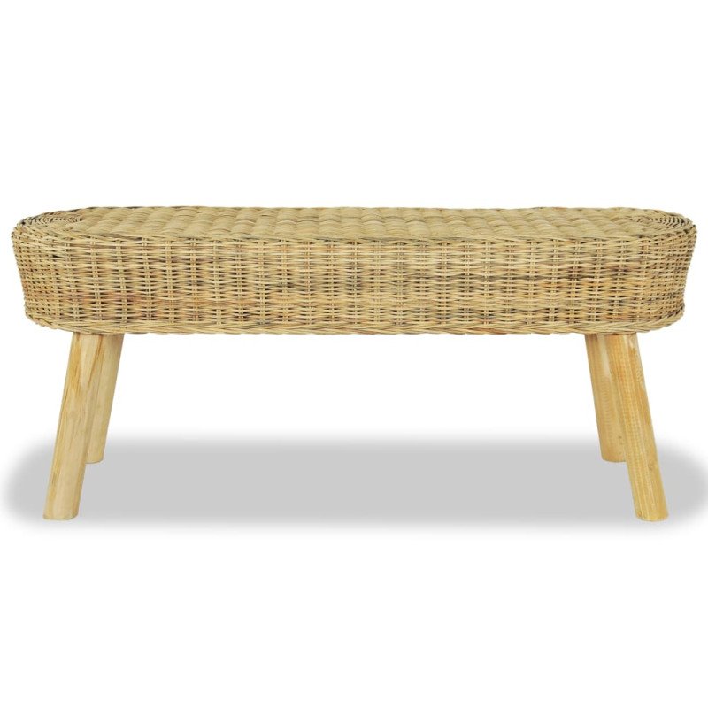 vidaXL Lavička do haly, 110x35x45 cm, prírodná farba, ratanová
