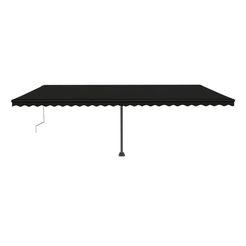 vidaXL Automatická markíza, LED a senzor vetra 600x350 cm, antracitová