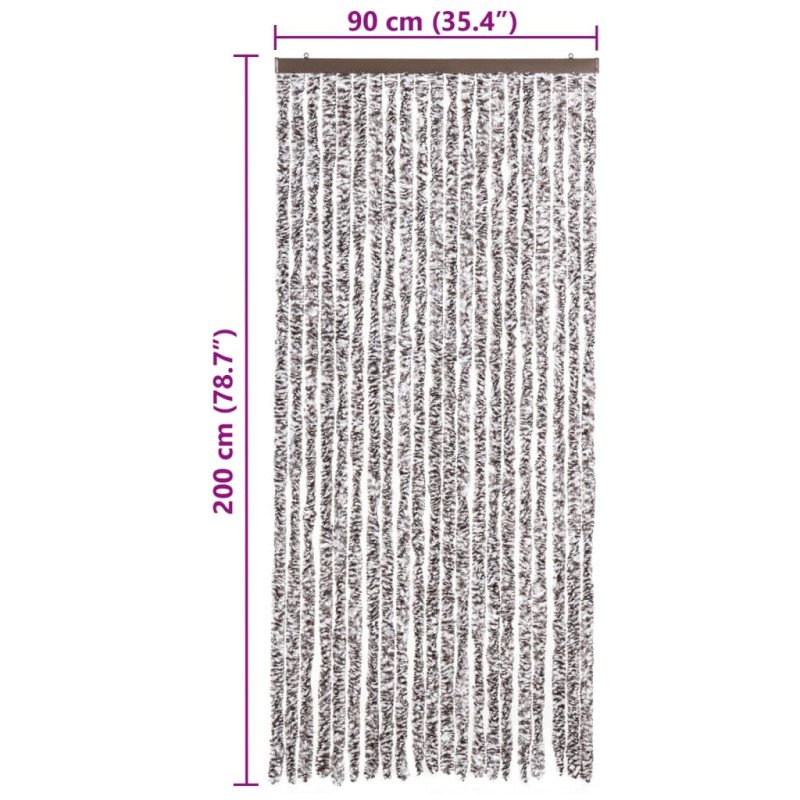 vidaXL Záves proti hmyzu, hnedý a béžový 90x200 cm, ženilka
