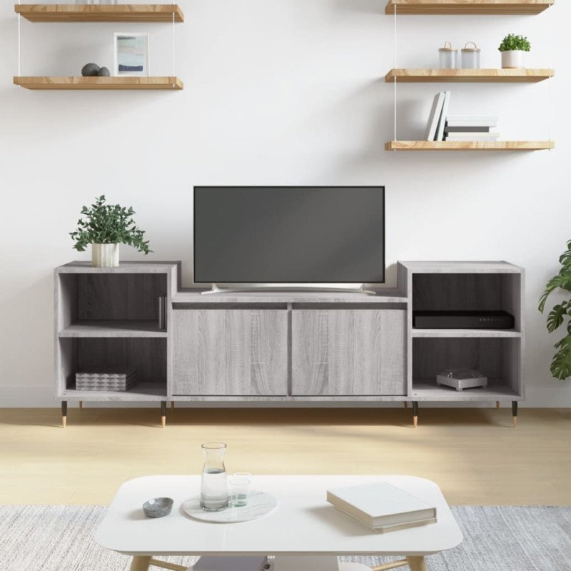 vidaXL TV skrinka sivý dub sonoma 160x35x55 cm spracované drevo