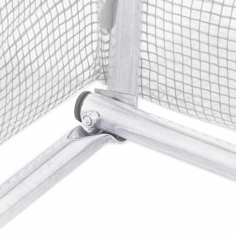 vidaXL Fóliovník s oceľovým rámom biely 36 m² 6x6x2,85 m