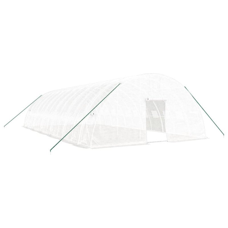 vidaXL Fóliovník s oceľovým rámom biely 72 m² 12x6x2,85 m