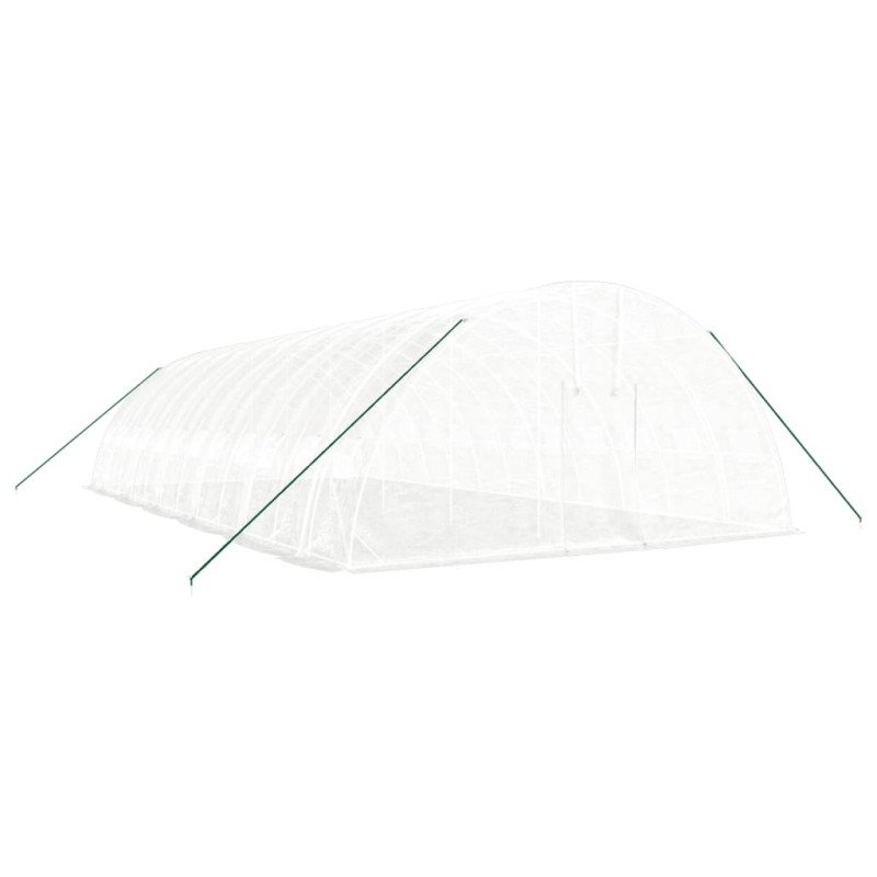 vidaXL Fóliovník s oceľovým rámom biely 72 m² 12x6x2,85 m