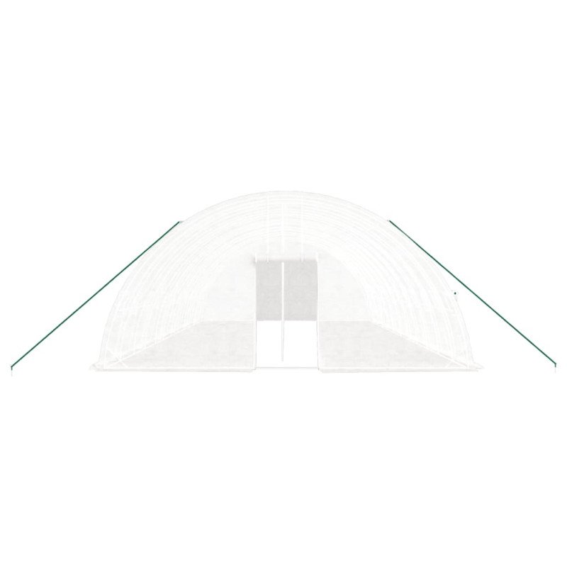 vidaXL Fóliovník s oceľovým rámom biely 72 m² 12x6x2,85 m