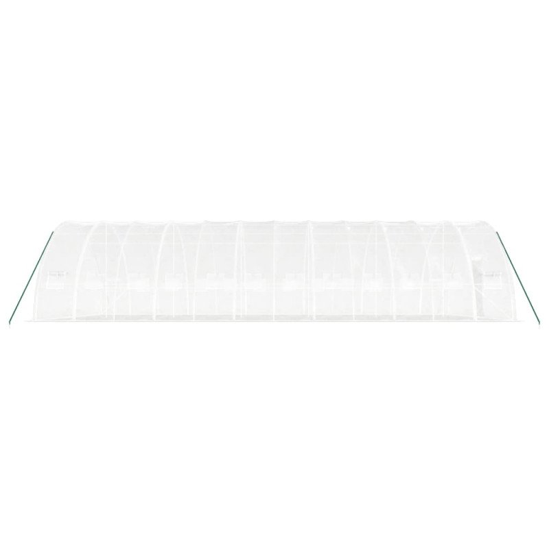 vidaXL Fóliovník s oceľovým rámom biely 72 m² 12x6x2,85 m