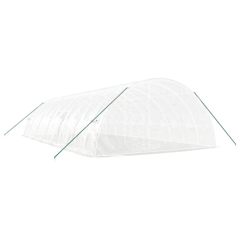 vidaXL Fóliovník s oceľovým rámom biely 72 m² 12x6x2,85 m