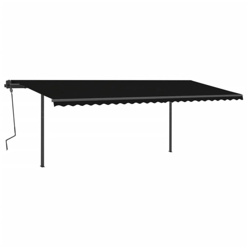 vidaXL Automatická markíza, LED a senzor vetra 6x3,5 m, antracitová