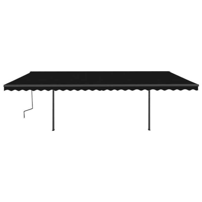vidaXL Automatická markíza, LED a senzor vetra 6x3,5 m, antracitová