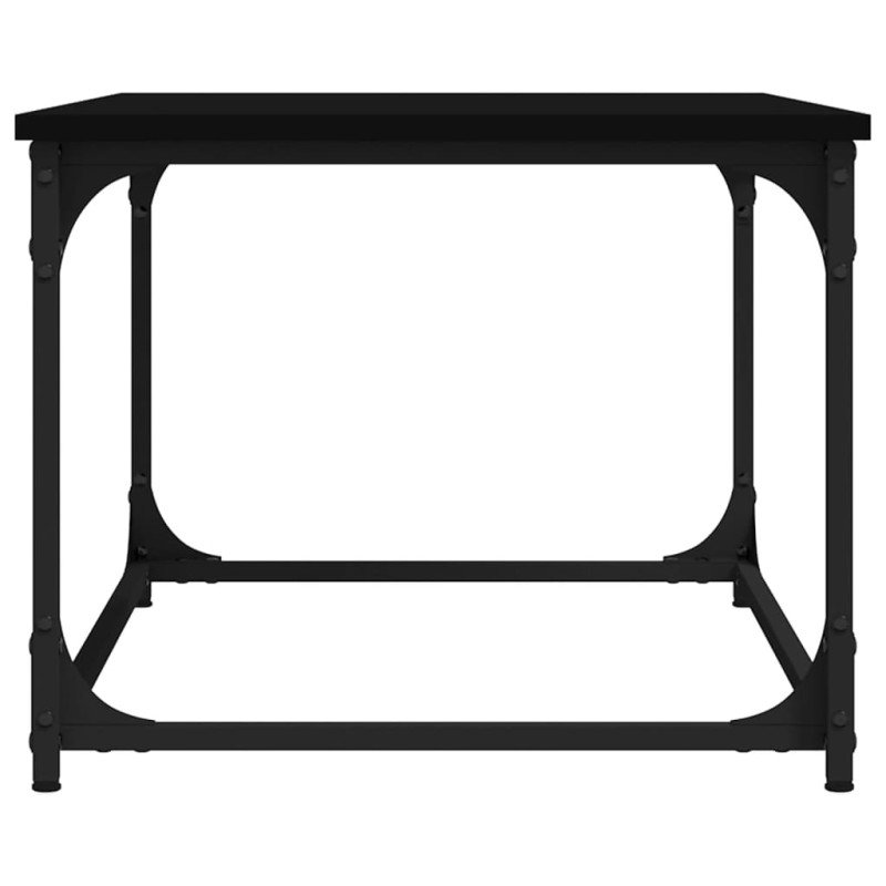 vidaXL Konferenčný stolík čierny 80x50x40 cm spracované drevo a železo