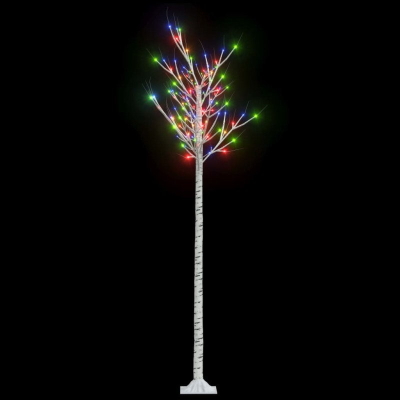 vidaXL Vianočný stromček/vŕba 200 LED 2,2 m, farebná, dovnútra/von