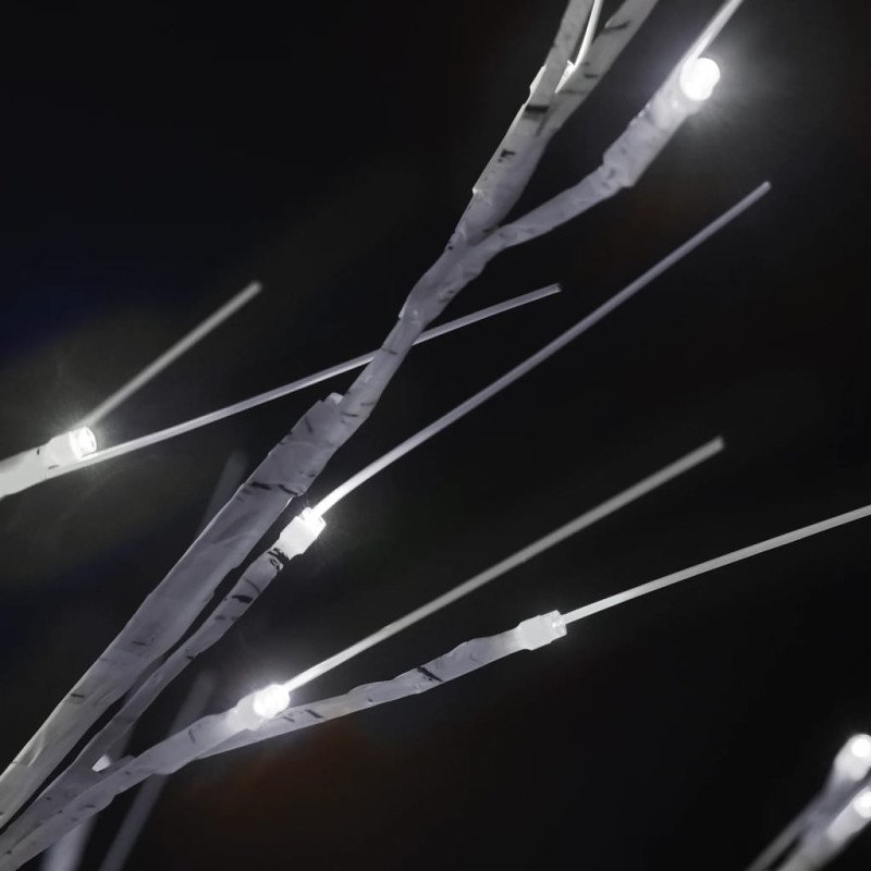 vidaXL Vianočný stromček/vŕba 200 LED 2,2 m studená biela dovnútra/von