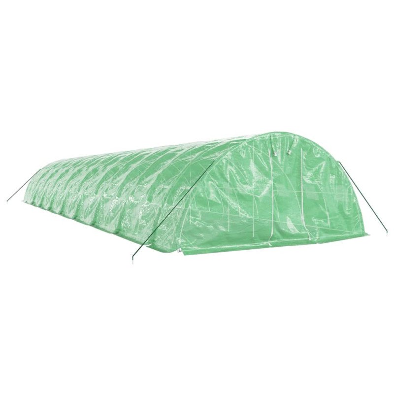 vidaXL Fóliovník s oceľovým rámom zelený 90 m² 18x5x2,3 m