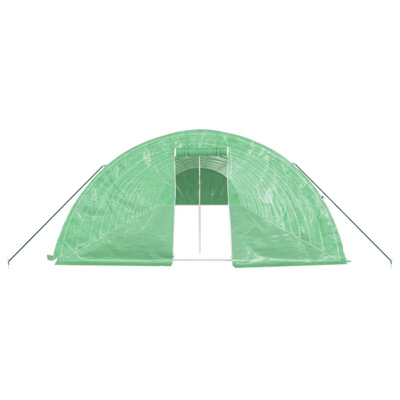 vidaXL Fóliovník s oceľovým rámom zelený 90 m² 18x5x2,3 m