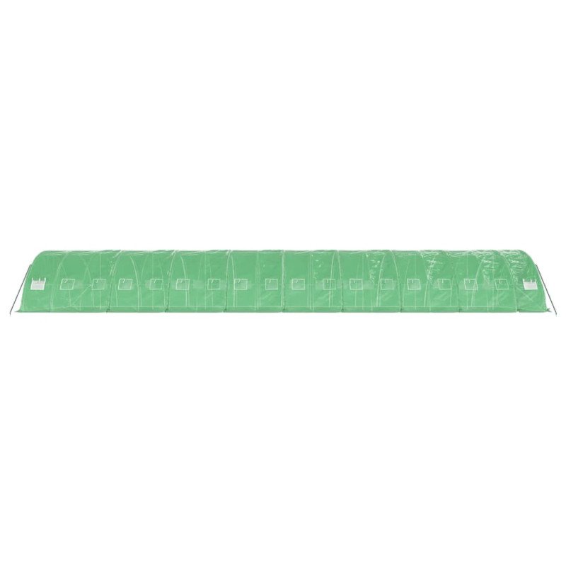 vidaXL Fóliovník s oceľovým rámom zelený 90 m² 18x5x2,3 m