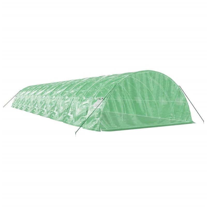 vidaXL Fóliovník s oceľovým rámom zelený 90 m² 18x5x2,3 m