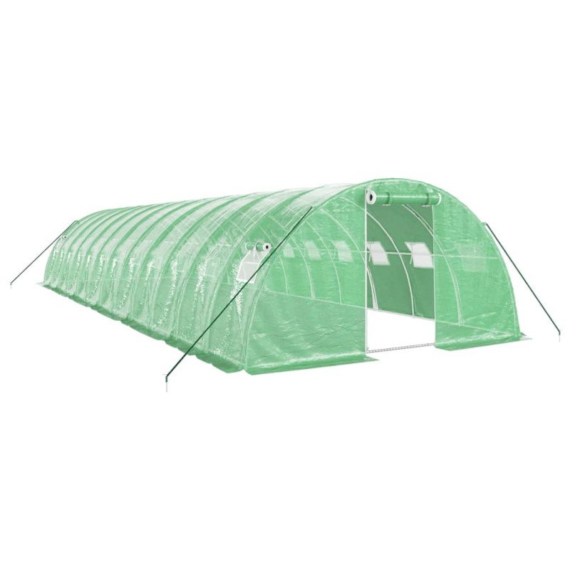 vidaXL Fóliovník s oceľovým rámom zelený 48 m² 12x4x2 m