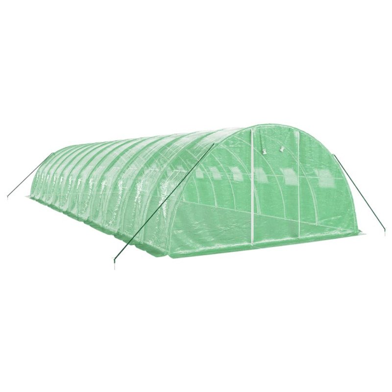 vidaXL Fóliovník s oceľovým rámom zelený 48 m² 12x4x2 m