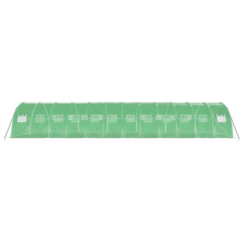 vidaXL Fóliovník s oceľovým rámom zelený 48 m² 12x4x2 m