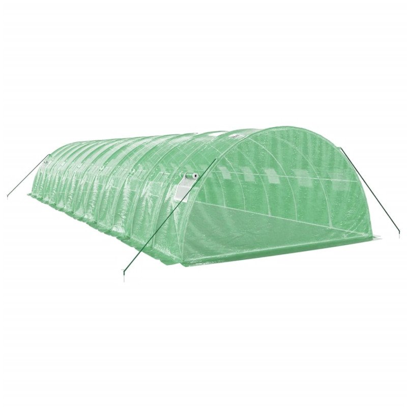 vidaXL Fóliovník s oceľovým rámom zelený 48 m² 12x4x2 m