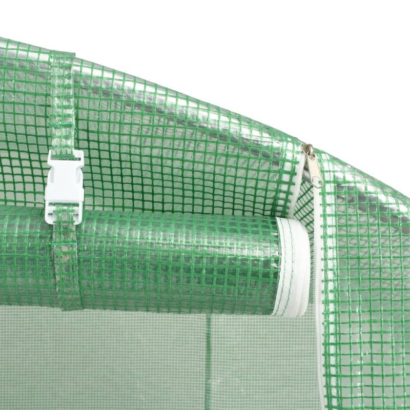 vidaXL Fóliovník s oceľovým rámom zelený 48 m² 12x4x2 m