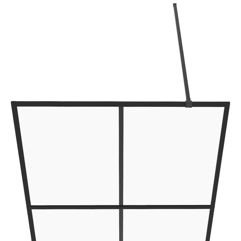 vidaXL Sprchová zástena z priehľadného ESG skla 80x195 cm čierna