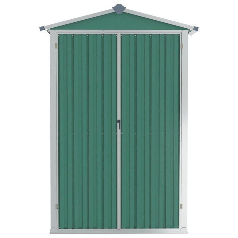 vidaXL Záhradná kôlňa zelená 116x45x175 cm pozinkovaná oceľ