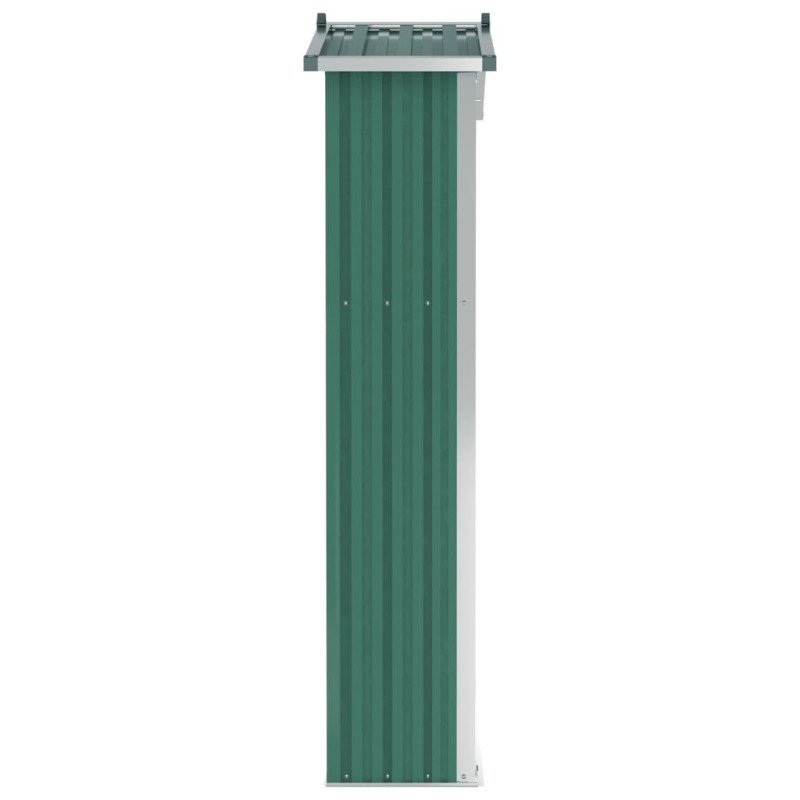 vidaXL Záhradná kôlňa zelená 116x45x175 cm pozinkovaná oceľ