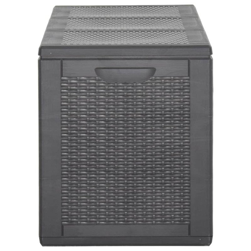 vidaXL Záhradný úložný box 270 l, čierny, PP ratan