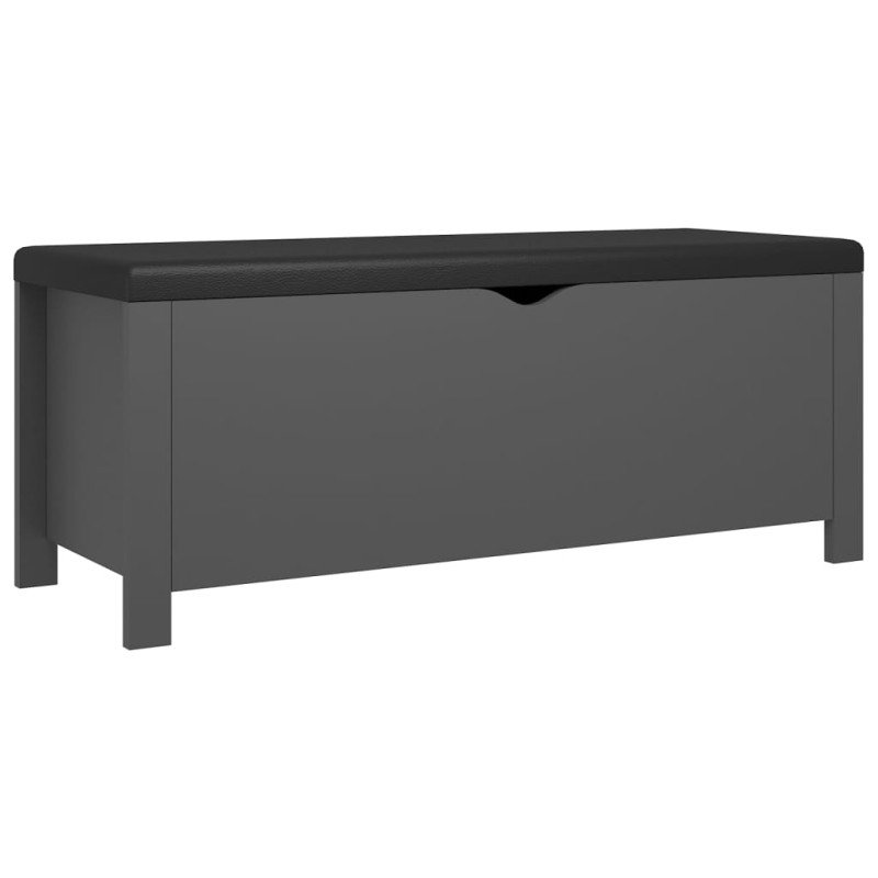 vidaXL Úložný box s vankúšom sivá 105x40x45 cm drevotrieska 